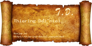 Thiering Dániel névjegykártya